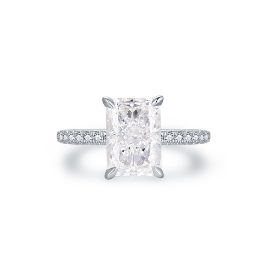 Promise Radiant Cut Pave Ring