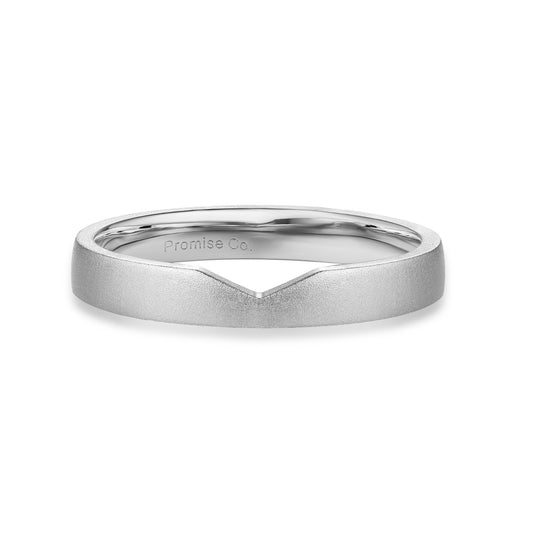 The Promise Ring Co. Connecting couples rings for Men. Brushed finish with a shine finish inner. In 18ct Gold or Sterling Silver.